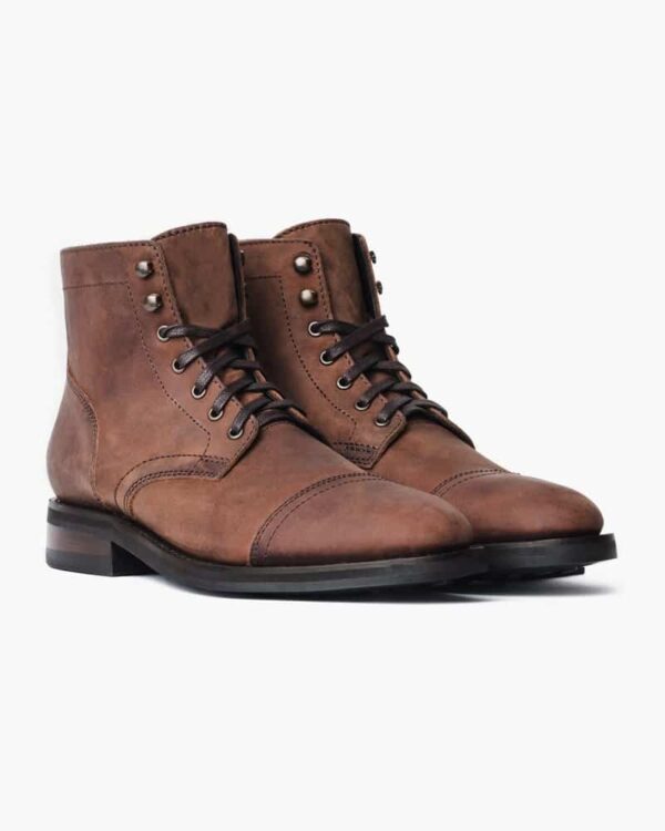 Botines con cordones puntiaguda hombre casual