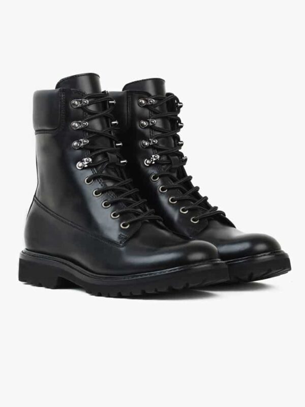 Botines cordones casual hombre negro