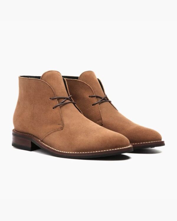 bota-7 Botines cordones gamuza hombre café